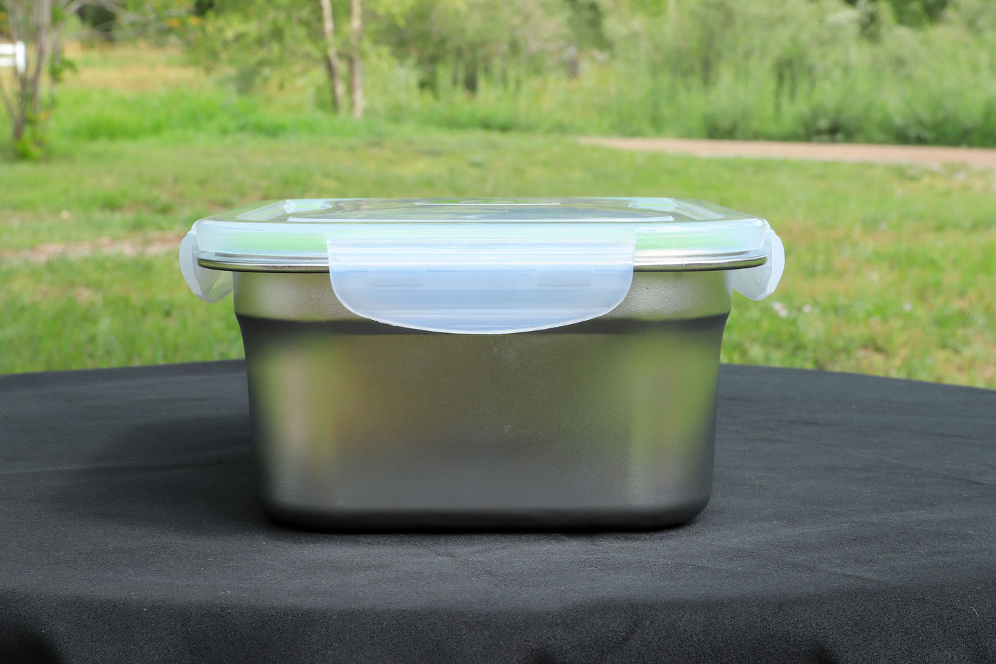 Recovery Basin Reusable Large Food Container - 84oz Stainless Steel with Leakproof PP Lid