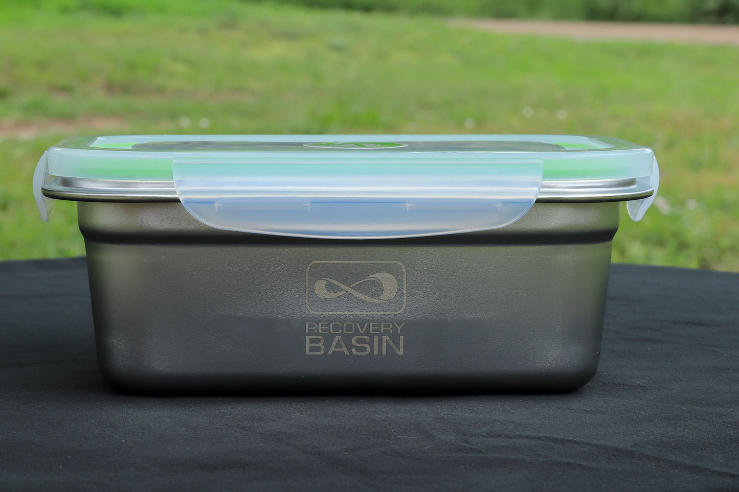 Recovery Basin Reusable Small Food Container - 33oz Stainless Steel with Leakproof PP Lid